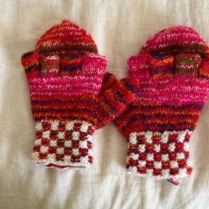 Colorful Knit Fingerless Gloves